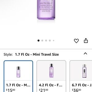 Clinique Makeup Remover 1.7 oz Travel Size